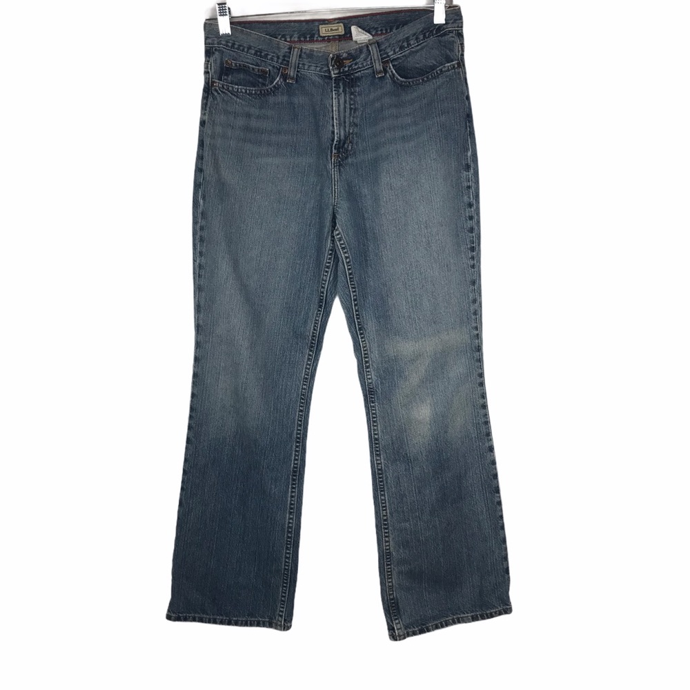 LLBean StraightJeans 5Pkt MedWash sz 12R GUC